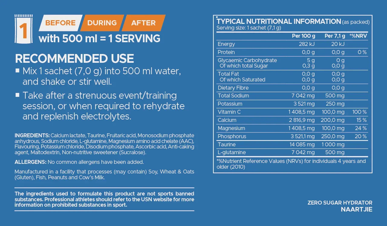USN Zero Sugar Hydrator