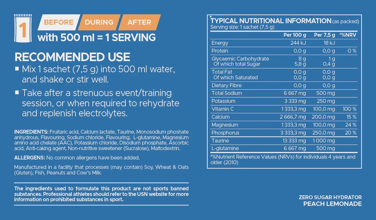 USN Zero Sugar Hydrator