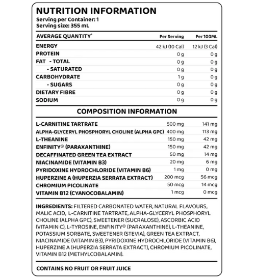 Nutritional Label
