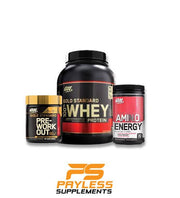 Optimum Nutrition Stack - Whey + Pre Workout + Amino Energy