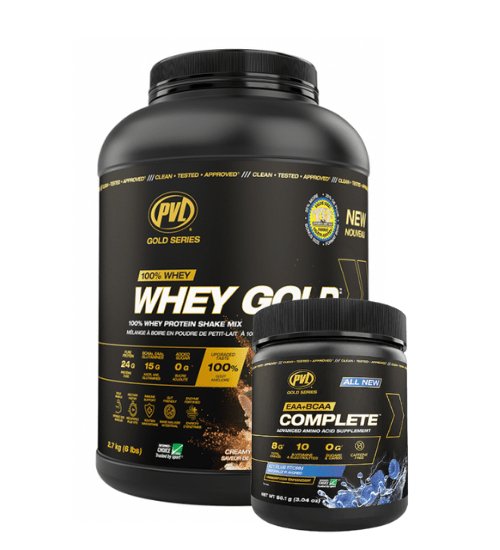PVL 100% Whey Gold Protein + Free EAA/BCAA Trial Tub Vitamins & Supplements Sky Nutrition 