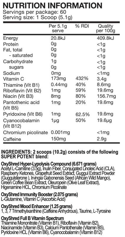 EHPlabs Oxyshred + Oxygreens Stack