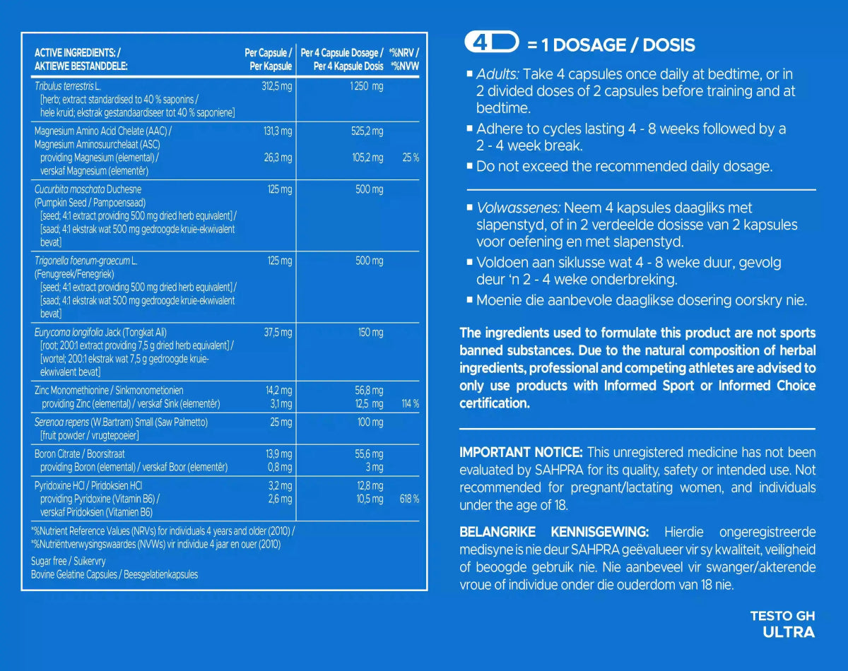 USN Testo gH Ultra Sky Nutrition