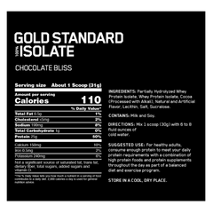 Optimum Nutrition Gold Standard 100% Isolate 3lb