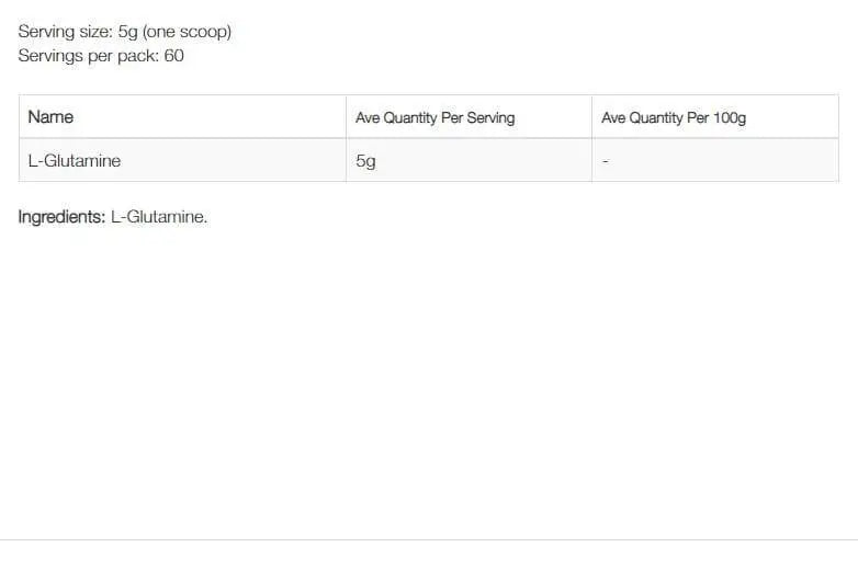 NZProtein L-Glutamine 300g - TopDog Nutrition