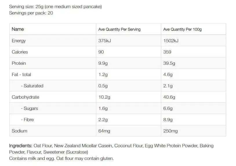 NZProtein Protein Pancake Mix 500g - TopDog Nutrition