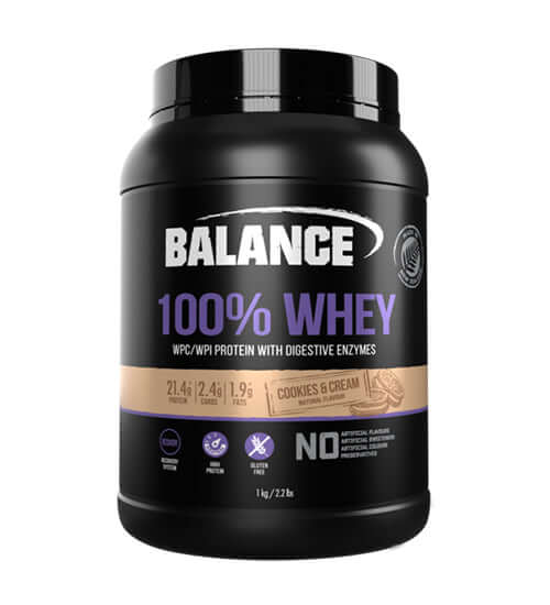 Balance 100% Whey Protein 1KG Vitaco 1KG Cookies & Cream 