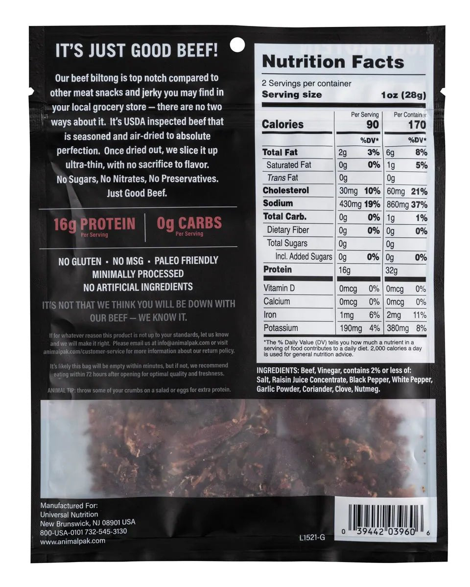 Animal Beef Biltong 