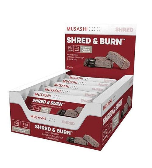 MUSASHI SHRED & BURN PROTEIN BARS 