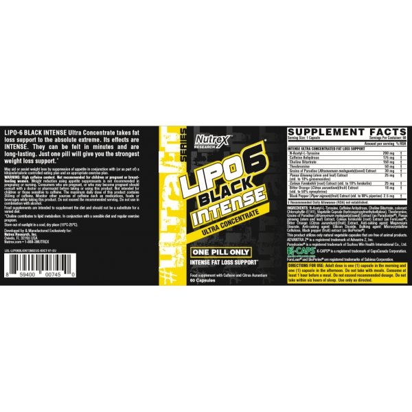 Nutrex Lipo 6 Black Intense Ultra Concentrate 