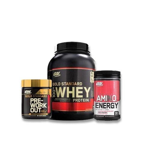 Optimum Nutrition Stack - Whey + Pre Workout + Amino Energy 
