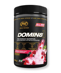 PVL Domin8 Pre Workout Superfuel Vitamins & Supplements Sky Nutrition 520g Tropical Knock Out 