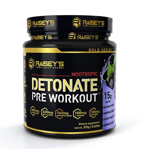 Raiseys Detonate Nootropic Pre-Workout 