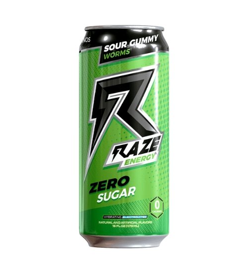 Raze Energy RTD Drinks Nutrition Drinks & Shakes Raze 6 Pack Sour Gummy Worms 