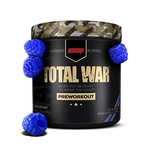 Redcon1 Total War Pre Workout Sky Nutrition 30 Serves Blue Raspberry 