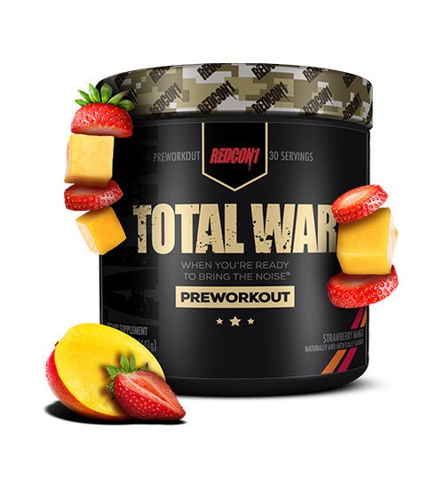 Redcon1 Total War Pre Workout Sky Nutrition 30 Serves Strawberry Mango 